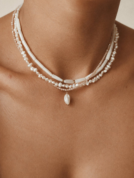 Cloud Watching - moonstone necklace