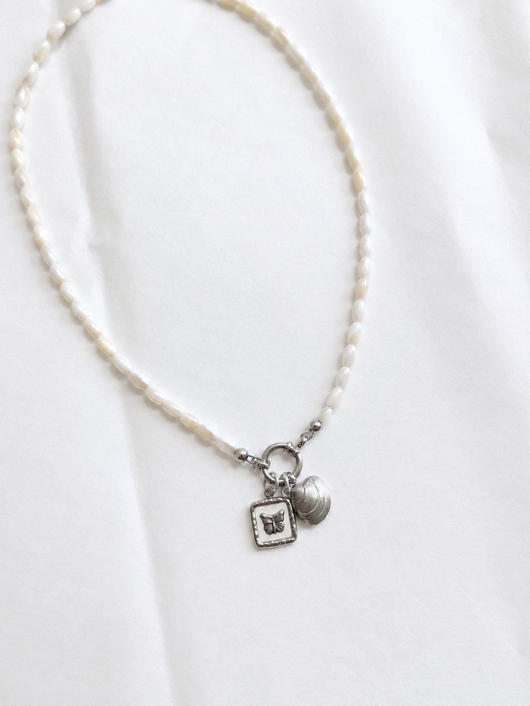 Collecting Moments - mother of pearl necklace