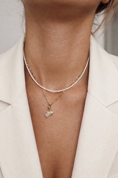 Seeking knowledge - necklace (white)