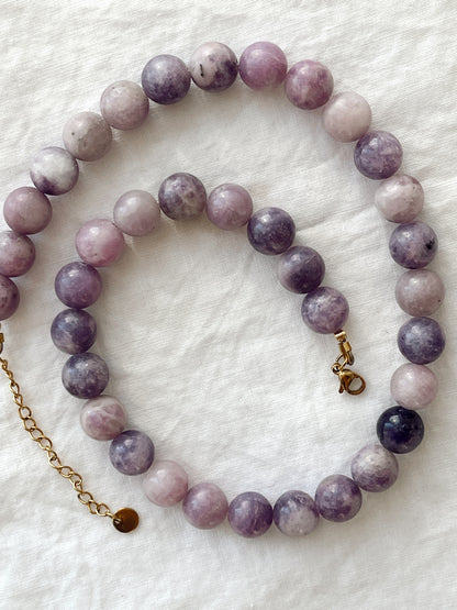 Divine Tranquility - lepidolite necklace