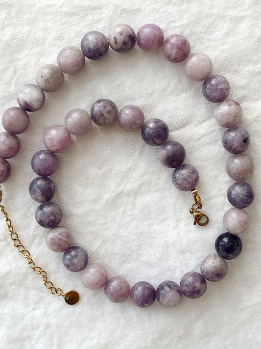 Divine Tranquility - lepidolite necklace