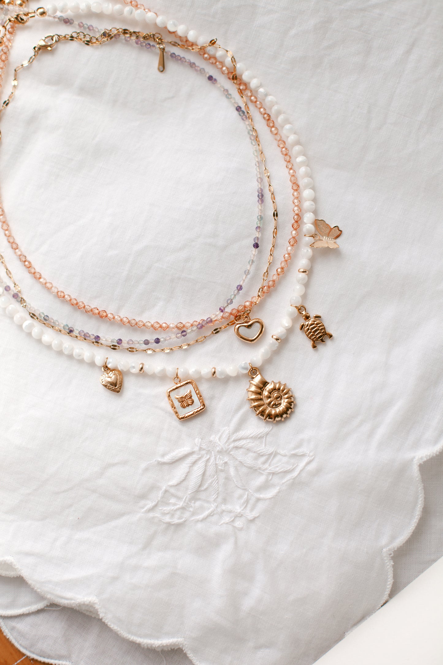 Divinely enough -  necklace dusk orange