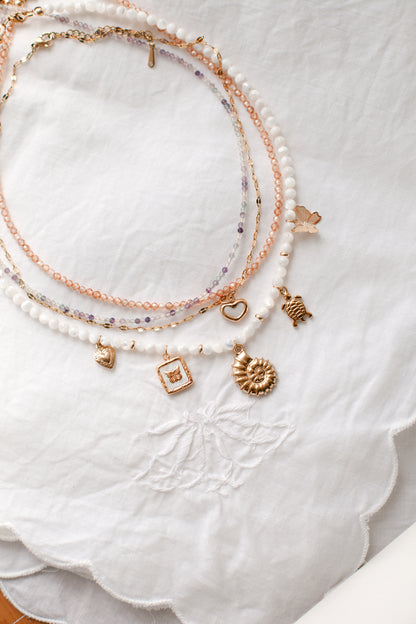 Divinely enough -  necklace dusk orange