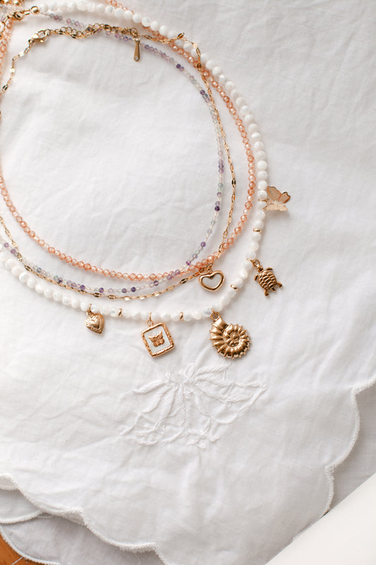Divinely enough -  necklace dusk orange