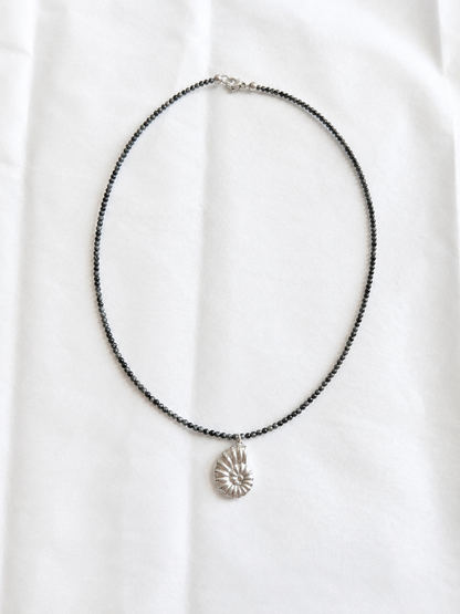 Coastal light - obsidian necklace