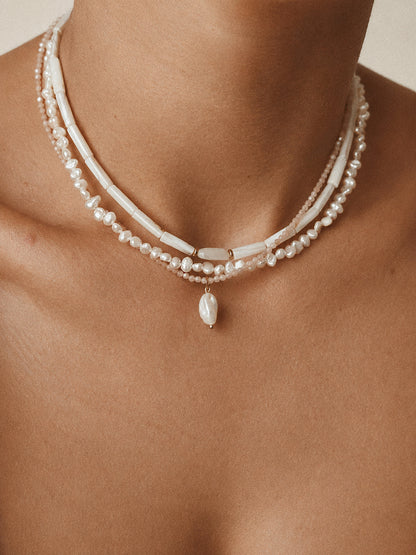 Cloud Watching - moonstone necklace