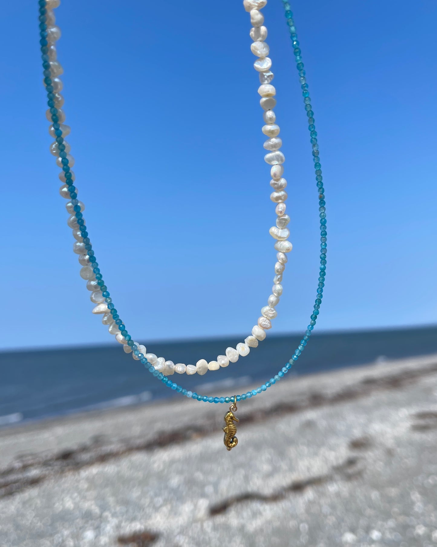 Never loose your sense of wonder - blue apatite necklace