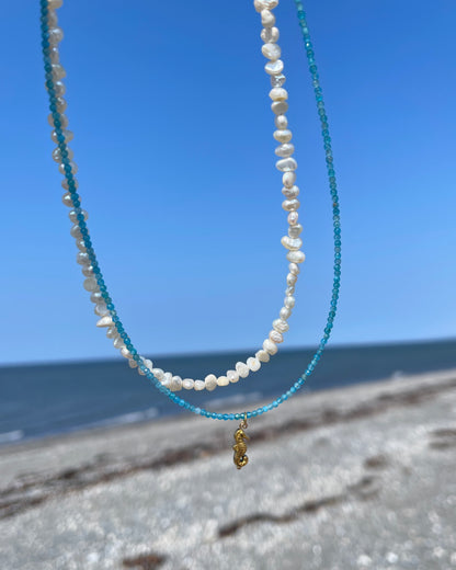 Never loose your sense of wonder - blue apatite necklace