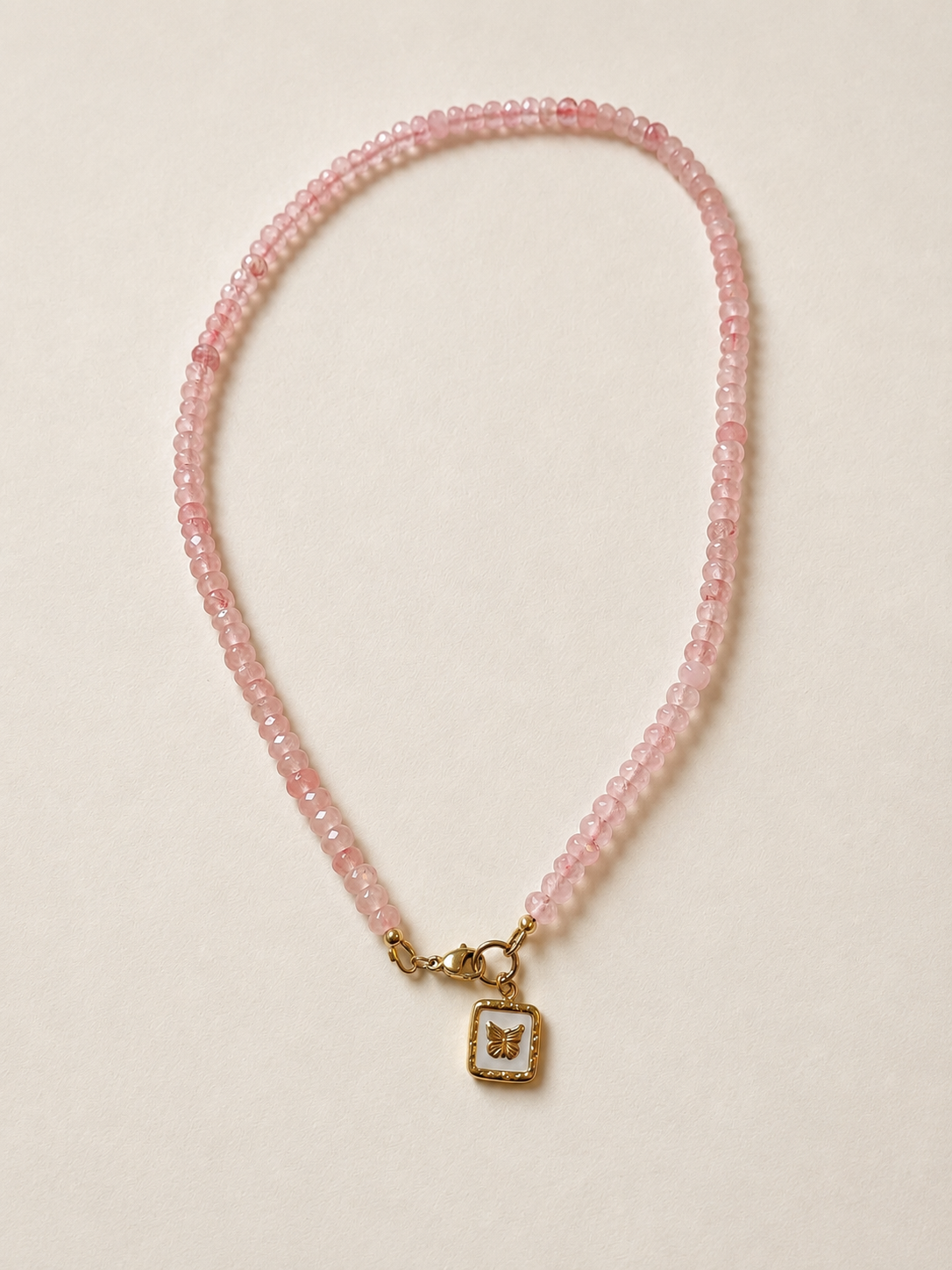 Nothing to Prove - rose quartz necklace