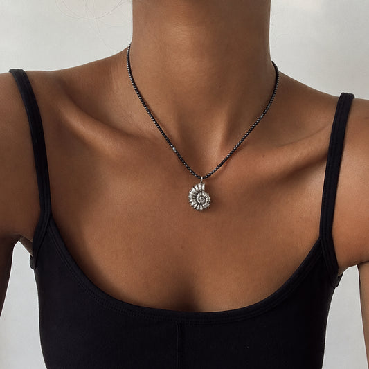 Coastal light - obsidian necklace
