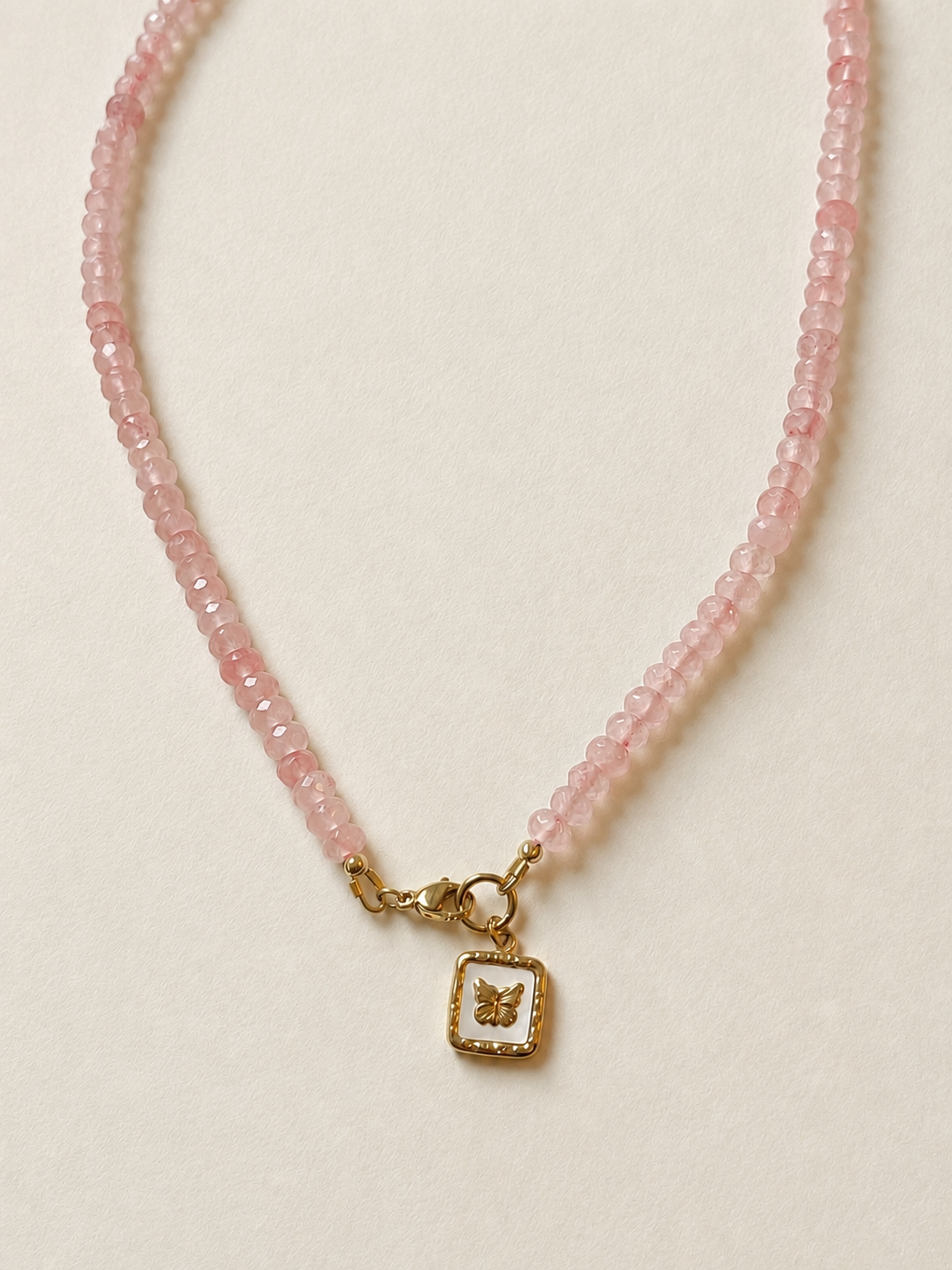Nothing to Prove - rose quartz necklace