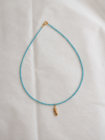 Never loose your sense of wonder - blue apatite necklace