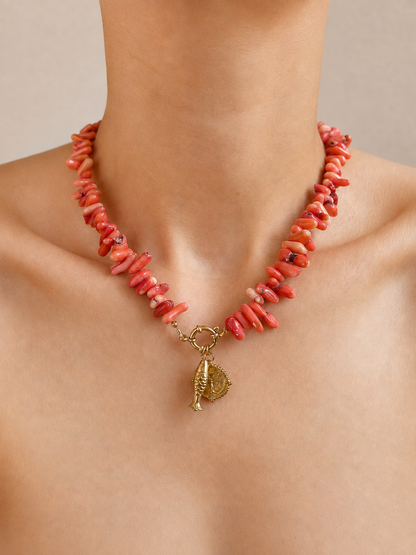 Vitality - coral necklace