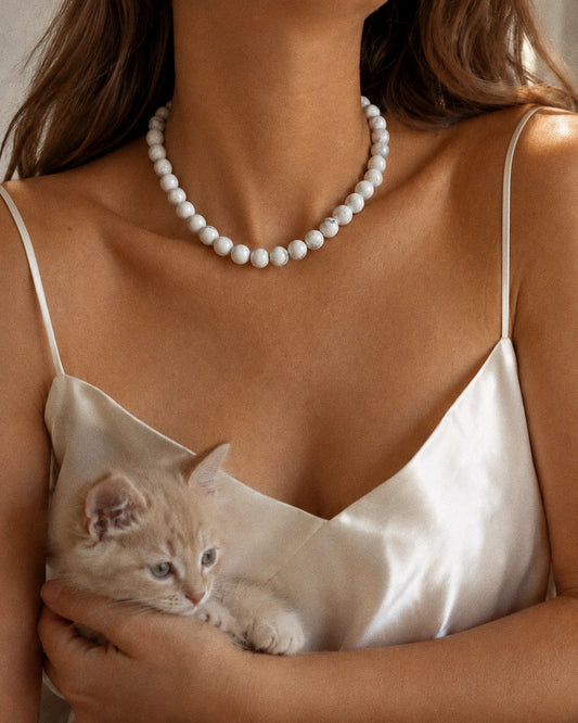 Peaceful day howlite necklace