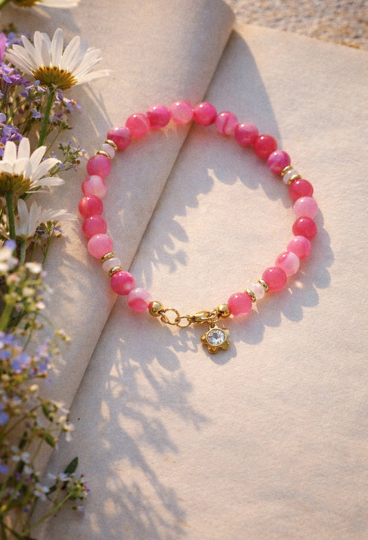 Spring blossoms - bracelet (pink)